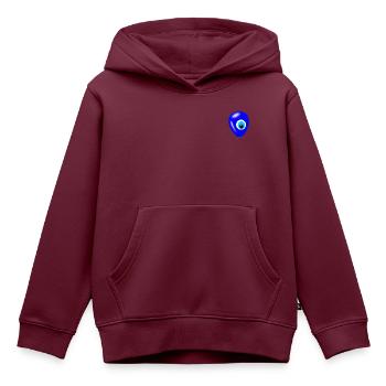 Nazar Ballon - Kinder Premium Organic Hoodie - Burgunderrot - Vorne - AI Model Kid Female (0cm)