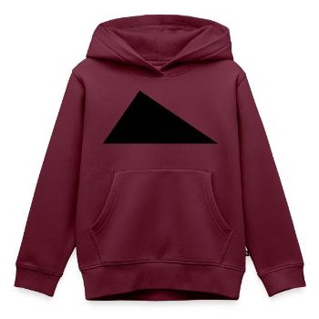Dreieck rechtwinklig // Rechter Winkel //Geometrie - Kinder Premium Organic Hoodie - Burgunderrot - Vorne - AI Model Kid Female (0cm)