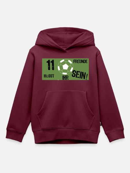 Fusball - Kinder Premium Organic Hoodie - Burgunderrot