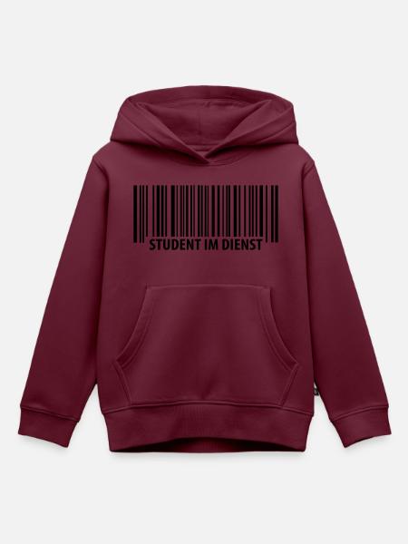 Student im Dienst - Kinder Premium Organic Hoodie - Burgunderrot