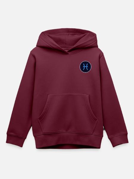 Pisces - Kinder Premium Organic Hoodie - Burgunderrot