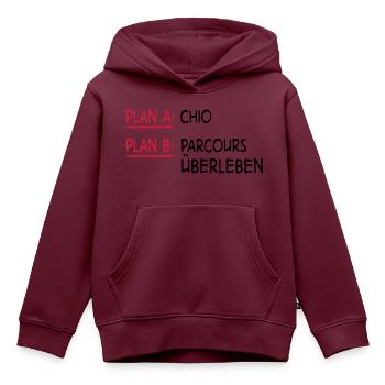 Springreiten - Kinder Premium Organic Hoodie - Burgunderrot - Vorne - AI Model Kid Female (0cm)