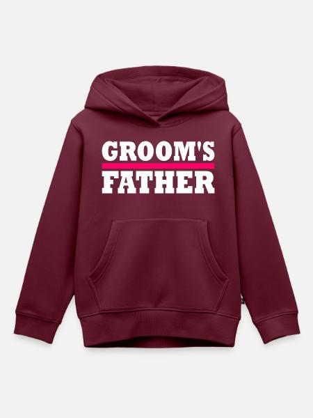 Grooms father - Kinder Premium Organic Hoodie - Burgunderrot