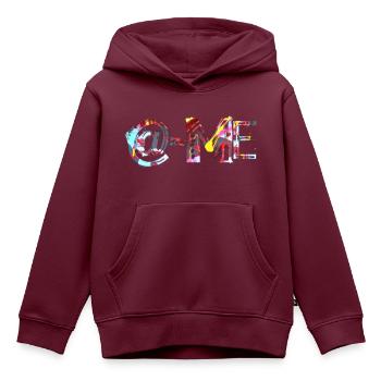 e-mail lustige arbeit büro besprechung e-mails e-mail comput - Kinder Premium Organic Hoodie - Burgunderrot - Vorne - AI Model Kid Female (0cm)