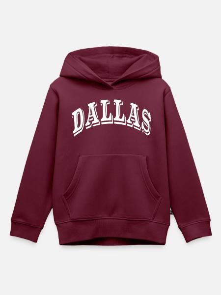 Dallas - Kinder Premium Organic Hoodie - Burgunderrot