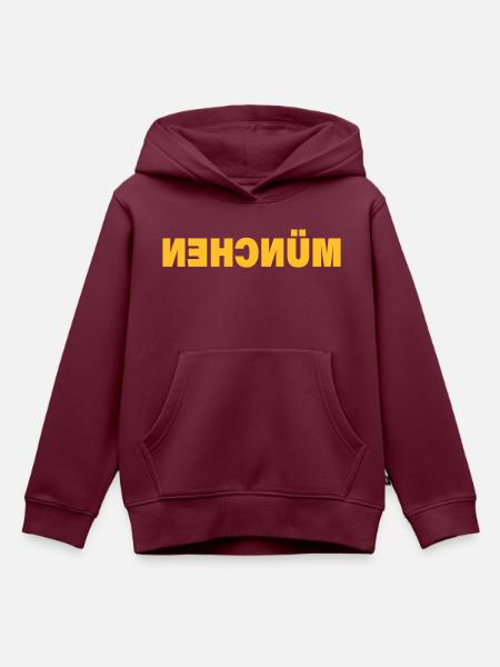 MÜNCHEN - Kinder Premium Organic Hoodie - Burgunderrot