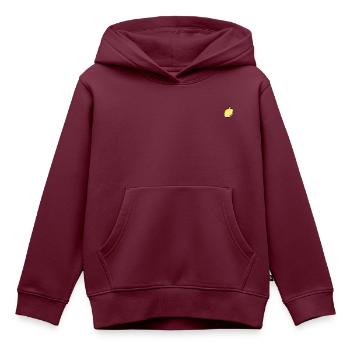 Zitronenfrische Eleganz - Kinder Premium Organic Hoodie - Burgunderrot - Vorne - AI Model Kid Female (0cm)