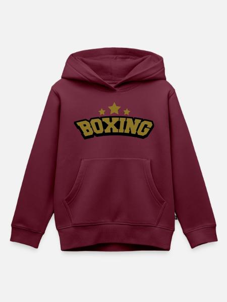 Boxing - Kinder Premium Organic Hoodie - Burgunderrot