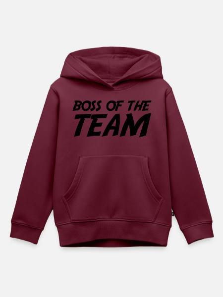 Boss of the Team - Kinder Premium Organic Hoodie - Burgunderrot