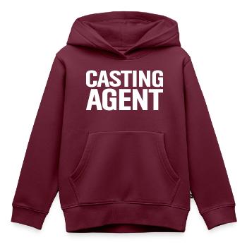 Casting Agent Film Crew Filmemacher Geschenk - Kinder Premium Organic Hoodie - Burgunderrot - Vorne - AI Model Kid Female (0cm)