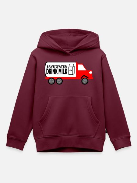 Truck - Kinder Premium Organic Hoodie - Burgunderrot