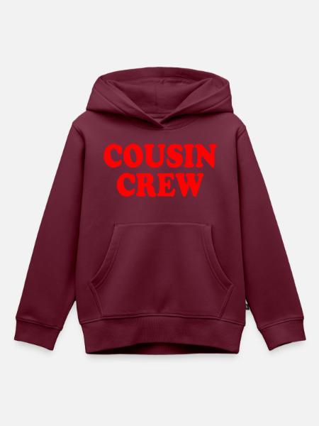 Cousin crew - Kinder Premium Organic Hoodie - Burgunderrot