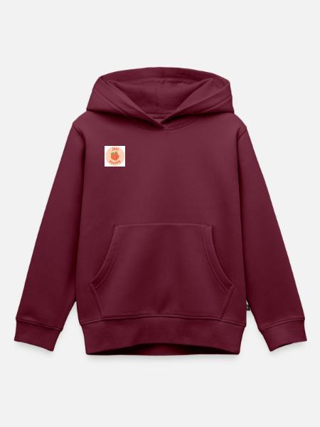 Nur pfirsichfarben - Kinder Premium Organic Hoodie - Burgunderrot