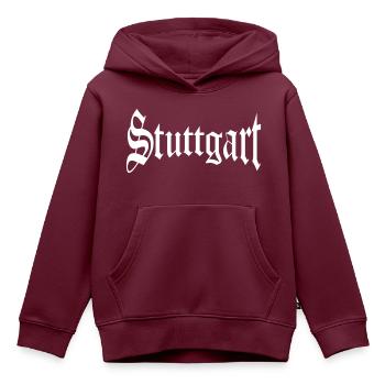 Stuttgart - Kinder Premium Organic Hoodie - Burgunderrot - Vorne - AI Model Kid Female (0cm)