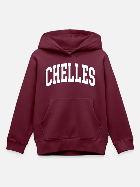 Chelles - Kinder Premium Organic Hoodie - Burgunderrot