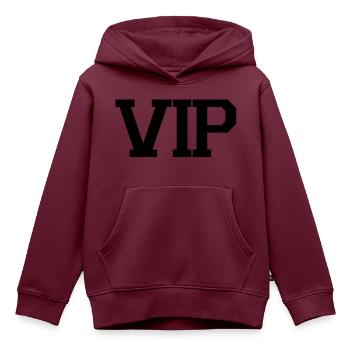 VIP - Kinder Premium Organic Hoodie - Burgunderrot - Vorne - AI Model Kid Female (0cm)