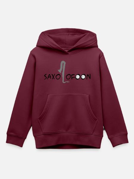 Sax - Kinder Premium Organic Hoodie - Burgunderrot