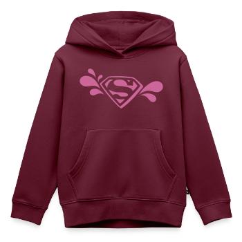 DC Comics Supergirl Logo - Kinder Premium Organic Hoodie - Burgunderrot - Vorne - AI Model Kid Female (0cm)