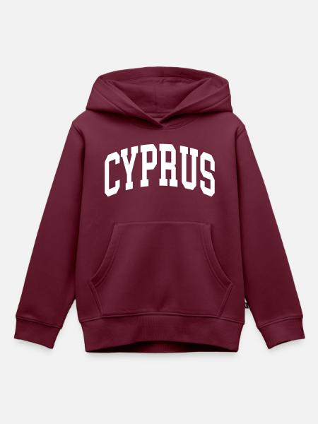 Zypern - Kinder Premium Organic Hoodie - Burgunderrot