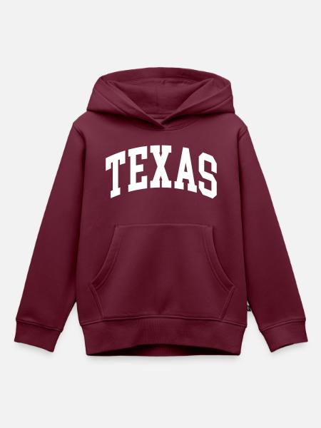 Texas - Kinder Premium Organic Hoodie - Burgunderrot
