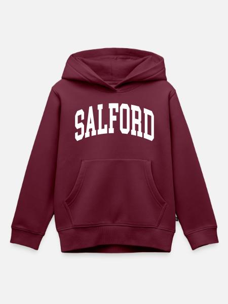 Salford - Kinder Premium Organic Hoodie - Burgunderrot