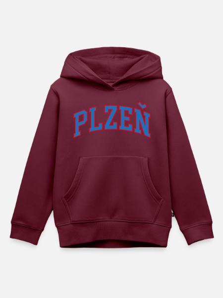 Plzeň Pilsen - Kinder Premium Organic Hoodie - Burgunderrot