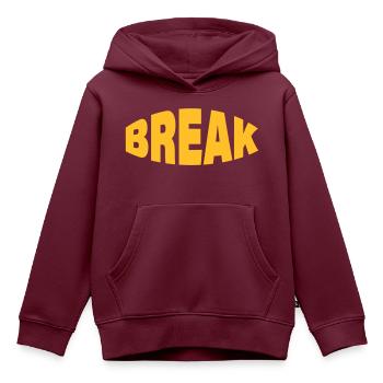 BREAK - Kinder Premium Organic Hoodie - Burgunderrot - Vorne - AI Model Kid Female (0cm)