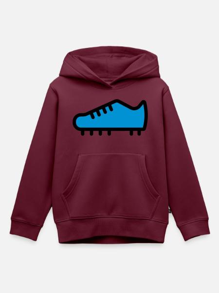 Fußballschuh - Kinder Premium Organic Hoodie - Burgunderrot