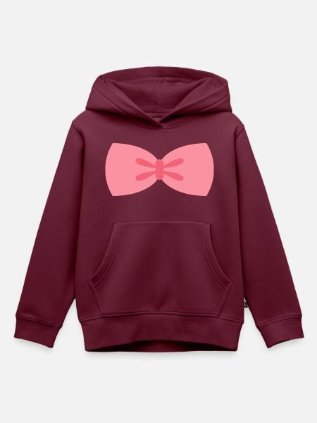 Schleife - Kinder Premium Organic Hoodie - Burgunderrot