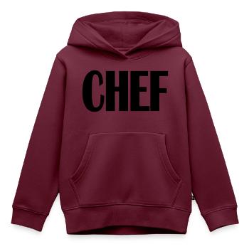 Chef - Kinder Premium Organic Hoodie - Burgunderrot - Vorne - AI Model Kid Female (0cm)