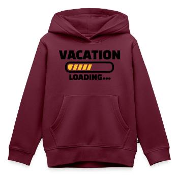 Urlaub - Kinder Premium Organic Hoodie - Burgunderrot - Vorne - AI Model Kid Female (0cm)