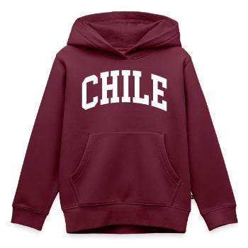 Chile - Kinder Premium Organic Hoodie - Burgunderrot - Vorne - AI Model Kid Female (0cm)