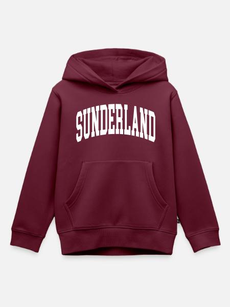 Sunderland - Kinder Premium Organic Hoodie - Burgunderrot