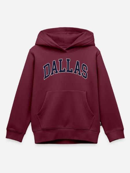 Dallas - Kinder Premium Organic Hoodie - Burgunderrot