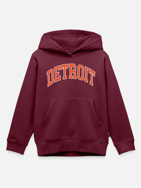 Detroit - Kinder Premium Organic Hoodie - Burgunderrot