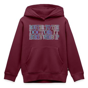hacking white hat hacking information security - Kinder Premium Organic Hoodie - Burgunderrot - Vorne - AI Model Kid Female (0cm)