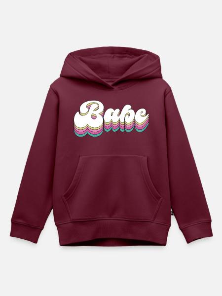 Babe - Kinder Premium Organic Hoodie - Burgunderrot