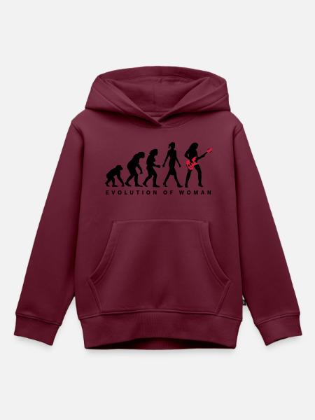 Evolution Bassistin - Kinder Premium Organic Hoodie - Burgunderrot