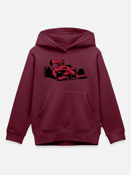 2c - Kinder Premium Organic Hoodie - Burgunderrot