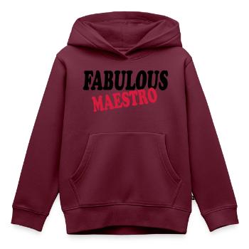 Fabulous maestro 111 - Kinder Premium Organic Hoodie - Burgunderrot - Vorne - AI Model Kid Female (0cm)