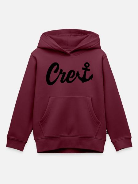 CREW STAFF BESATZUNG BOOT SEGELBOOT - Kinder Premium Organic Hoodie - Burgunderrot