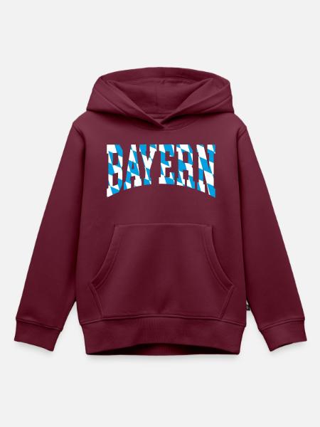 Bayern - Kinder Premium Organic Hoodie - Burgunderrot