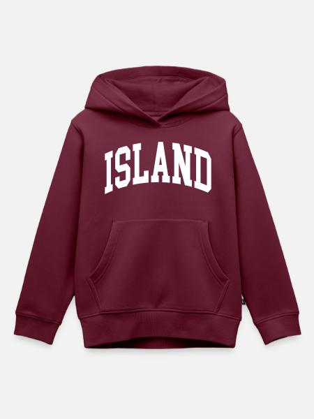 Island - Kinder Premium Organic Hoodie - Burgunderrot