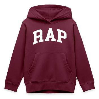 Rap - Kinder Premium Organic Hoodie - Burgunderrot - Vorne - AI Model Kid Female (0cm)