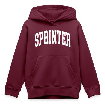 Sprinter - Kinder Premium Organic Hoodie - Burgunderrot - Vorne - AI Model Kid Female (0cm)