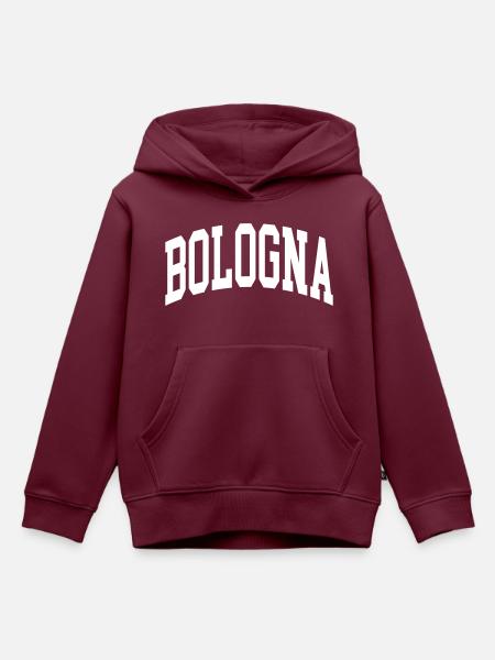 Bologna - Kinder Premium Organic Hoodie - Burgunderrot
