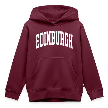 Edinburgh - Kinder Premium Organic Hoodie - Burgunderrot - Vorne - AI Model Kid Female (0cm)