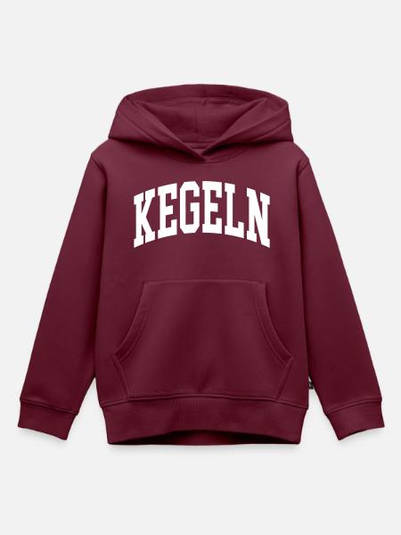 Kegeln - Kinder Premium Organic Hoodie - Burgunderrot