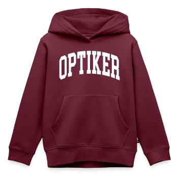 Optiker - Kinder Premium Organic Hoodie - Burgunderrot - Vorne - AI Model Kid Female (0cm)