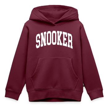 Snooker - Kinder Premium Organic Hoodie - Burgunderrot - Vorne - AI Model Kid Female (0cm)